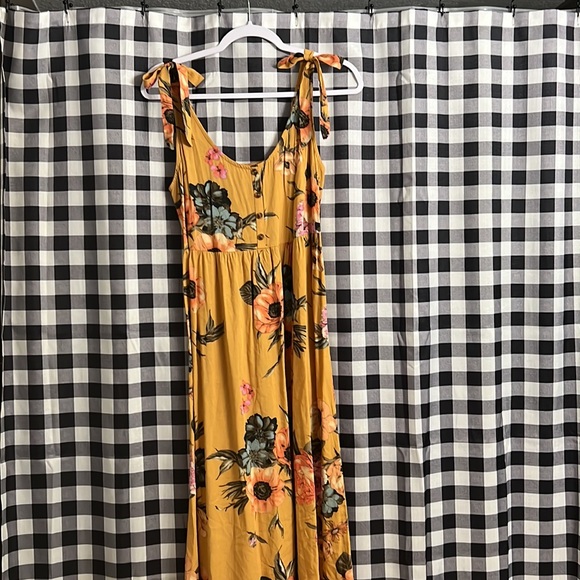 Perfect Floral Flowy Bow Tie Shoulder Maxi Dress - Picture 7 of 15